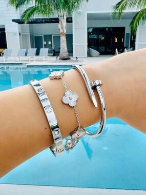 Silver Bracelet Stack